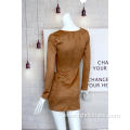 Hot Sale Women's Suede Fabric Dress